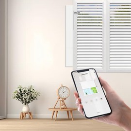 Blindsmart Motorized Plantation Shutters Opener, Automatic Plantation Shutters Opener for Windows Inside - App/Voice Control, Tuya Zigbee Hub is Required (Only Motor)