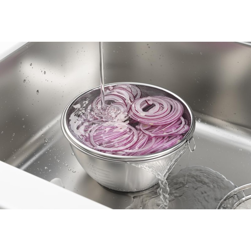 Yoshikawa SJ1381 Just Fit Round Colander, 7.1 inches (18 cm)