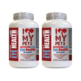 I LOVE MY PETS LLC Dog Eye Support - Dog Eye Health Complex - Premium Formula - Vet Recommended - Dog astaxanthin - 2 Bottles (120 Treats)