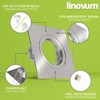 linovum Recessed Spotlight Frame Square Stainless Steel Look Brushed Rigid