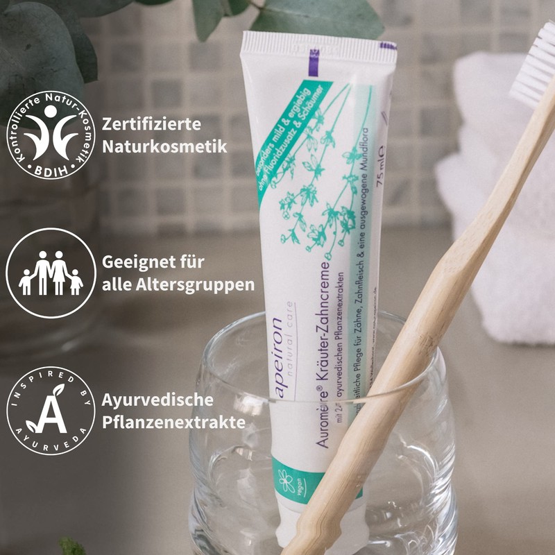 Auromère Toothpaste without Flourid - Herbal Toothpaste Organic with Calcium