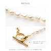 Cream Dot Necklace, Women's, Popular, Hypoallergenic, Nickel-free, 18K Coating, Short