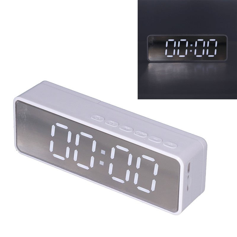 EG-010 Bluetooth Clock Speaker with LED Mirror Portable Drop Proof