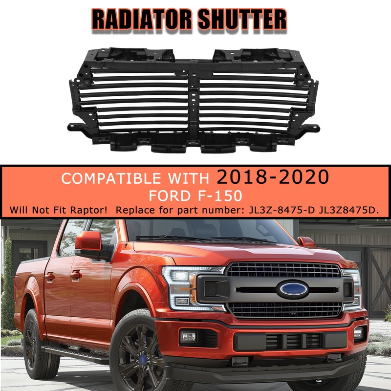 KUAFU Front Active Grille Shutter Compatible with 2018-2020 Ford F-150