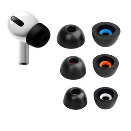 [SML-3 Pairs] KBEAR Memory Foam Replacement Ear Tips for AirPods Pro & AirPods Pro 2nd Generation Supports ANC/Transparency Mode, SML Sizes Ear Tips Fit in Charging Case with Brief Box