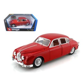 DCD 1959 for Jaguar Mark II Red 1/18 Scale Diecast Metal Car Model with Open Doors Bburago Product