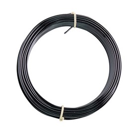 Alambre de aluminio esmaltado negro, calibre 18, 61 m