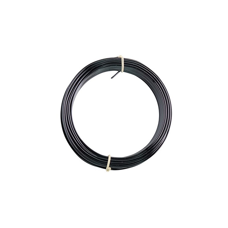 Alambre de aluminio esmaltado negro, calibre 18, 61 m