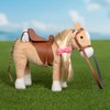 HollyHOME Palomino Horse Stuffed Animal Pretty Pony Plush Toy Pretend