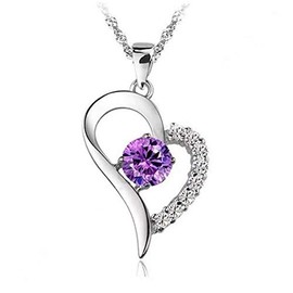 Collar de Plata .925 Mujer Regalo Corazon Regalo Amor Aniversario Novia Detalle Cadena Dije Ideal Navidad Mama Zirconia Ajustable Colgante Joya Amor Pareja Elegancia Moderna Sencillo Circonita