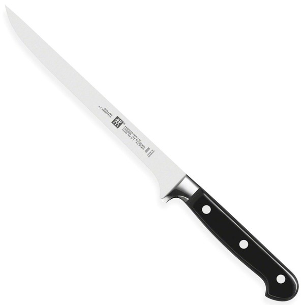 HENCKELS ZWILLING Filleting Knife, Blade length: 18 cm, Narrow blade, Special stainless steel/Plastic handle, Professional S, Black