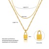 JECOMY Dainty Gold Layered Necklaces for Women 18K Gold Plated