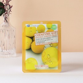 (100 sheets) Foodaholic 3D Coenzyme Q10 Natural Essence Mask Pack / (100매)푸드어홀릭3D 코엔자임Q10 내추럴에센스 마스크팩