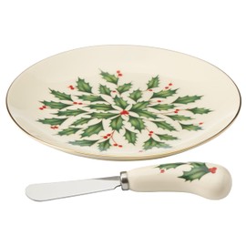 Lenox Holiday Cheese Plate and Knife Set