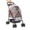 Pet Stroller, 4 Wheels Dog Cat Stroller, Foldable Pet Stroller
