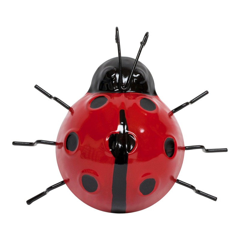 Set of 6 Metal Ladybird & Bee Garden Wall Art