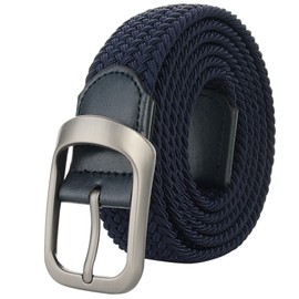 Drizzte - Cinturones elásticos elásticos para hombre, talla grande, 43 a 75 pulgadas, Azul marino, 55'' (waist 46-49)