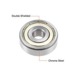 sourcing map 6300ZZ Deep Groove Ball Bearing 10x35x11mm Double Shielded ABEC-3 Bearings 2-Pack