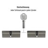2x Profile Cylinder 85 mm 40/45 Simultaneous Locking Including 10