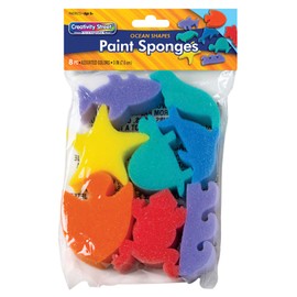 Creativity Street Ocean Paint Sponge, 3 in, Pack of 8