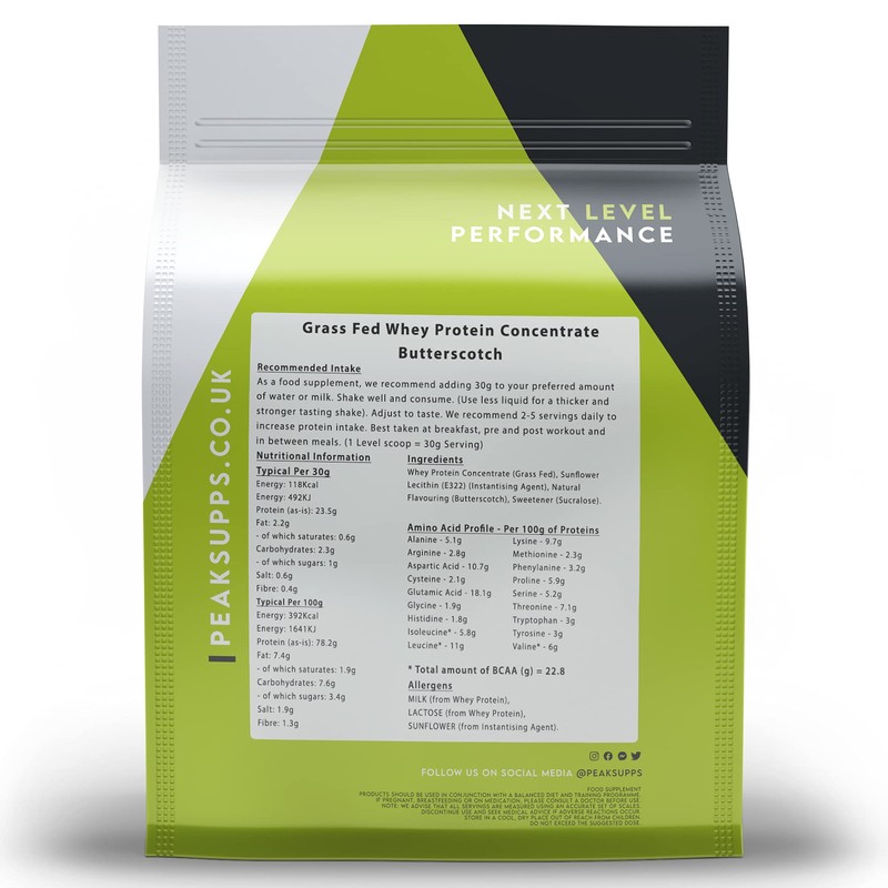 Whey Protein Powder Concentrate - Grass Fed WPC (Butterscotch, 60g)