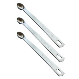 BERYLER 3PCS 1/8 Teaspoon(1/8tsp, 0.625 ml, Dash) Single Tiny Measuring Spoon, Small Individual Stainless Steel Measure Spoons Only