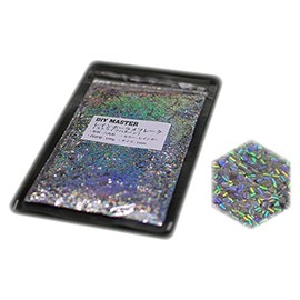 DIY MASTER Rainbow Glitter Flake Stripe Pattern 1mm 100g