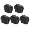 YINETTECH 5pcs SPST Oval Rocker Switch 2Pin Toggle Switch 6A/250VAC