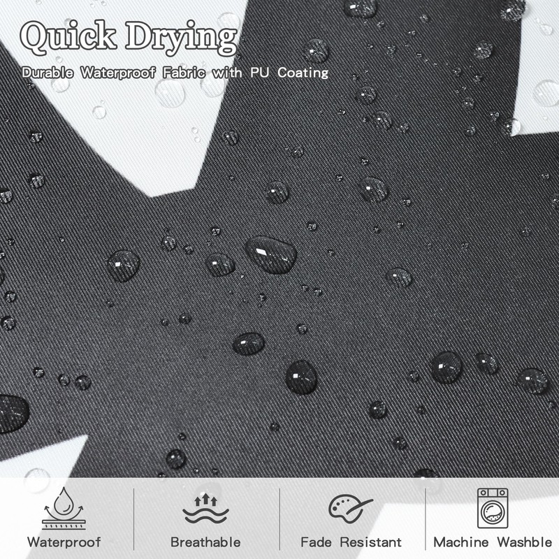 QoBexim Abstract Lines Outdoor Waterproof Pillow Covers 18x18 Inch, 2