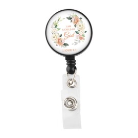 KUIYAI Christianity Inspired Badge Reel, Missionary Inspiration, Gift, Prayer, Religious Gift (Child of God)