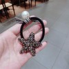 Xiwstar 2Pcs Elasic Rhinestone Starfish Hair Scrunchies Fashion Crystal Hair