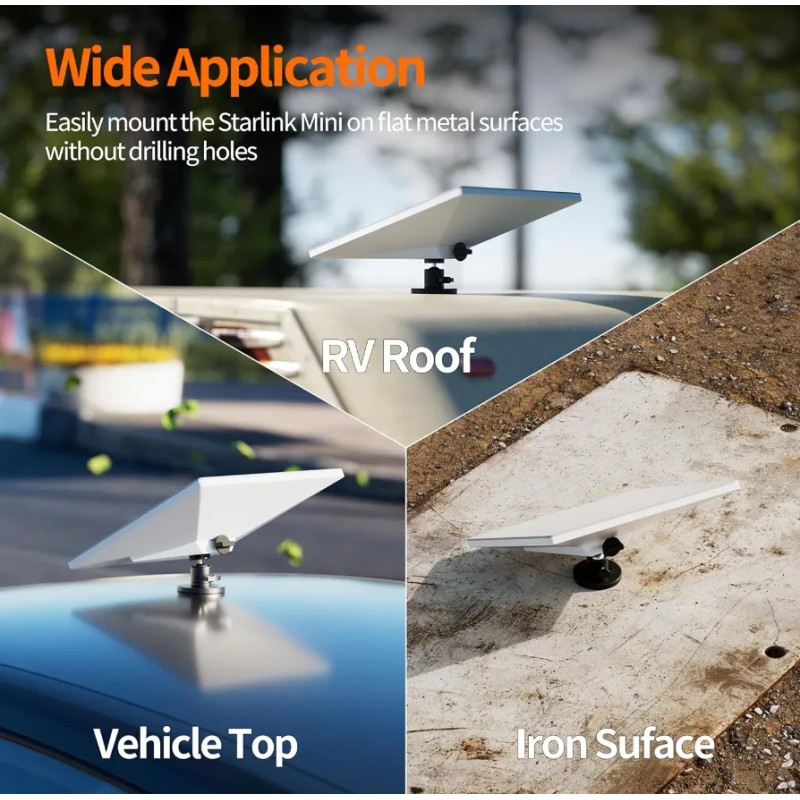 Antena Starlink Mini Soporte Magnetico Para Auto Barco Yate