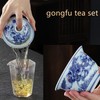 JWCBDY Ceramic Gai Wan Set, Gaiwan Tea Cup With Lid