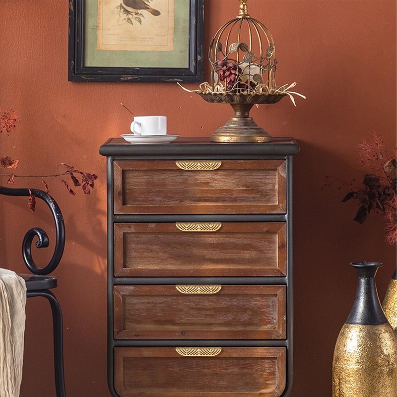 RZDEAL Solid Brass Cabinet Handles Brushed Gold Leaf Knobs and