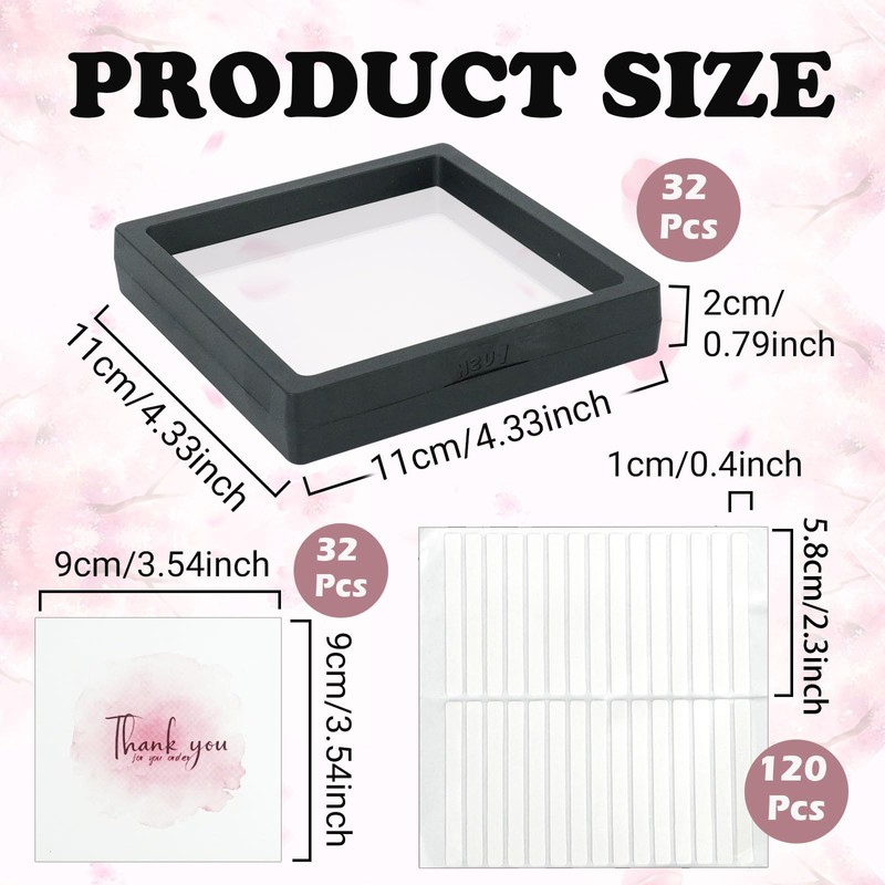 PEDOBALI 32 Pcs Press On Nail Packaging Box with 120