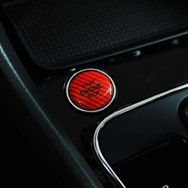 Gel Emblem Start Stop Button Cover Sticker Keyless GO Carbon Pressure Switch Button Cover Ignition – Finest Folia Start Button, Carbon Red