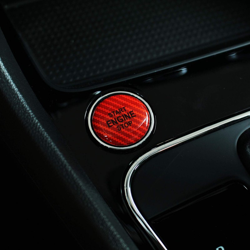 Gel Emblem Start Stop Button Cover Sticker Keyless GO Carbon