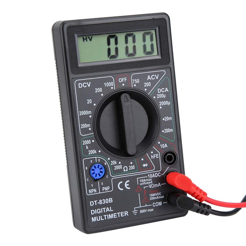 DT-830B Multifunctional Portable LCD Digital Multimeter Amp Volt Ohm Tester