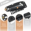 Dreamlover Wig Clips, Hair Extension Clips, 10 Teeth, Black, 30