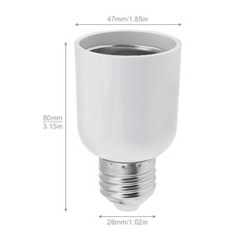 RTNLIT E26 to E39 Mogul Base Adapter, Medium Standard E26 Screw Base to E39 Mogul Light Bulb Lamp Socket Converter, Pack of 1