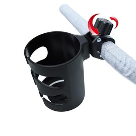 ieron Adjustable Trolley Bottle Holder Pushchair Drink Holder Clip On Drinks Holder for Wheelchair Bicycles Pram Walkers