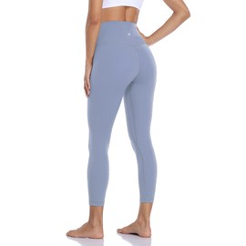 HeyNuts Essential 7/8 Leggings High Waisted Yoga Pants for Women, Soft Workout Pants Compression Leggings with Inner Pockets Tempest Blue_25'' XS(0/2)