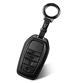 Metal Key Fob Cover, Fit for Toyota 2022 2023 2024 2025 2026 2027, Full Protection Key Case with Zinc Alloy Frame, Black