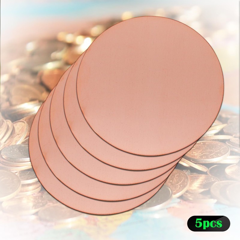 Uxney Round Copper Plate, 100 mm Diameter, 2 mm Thick