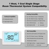 Programmable Thermostat for Home, Single-Stage Systems,1 Heat/1 Cool,7 Day, 5/1/1