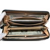 Berkut 1030220 Italian Leather Genuine Leather Braided Long Wallet, Round