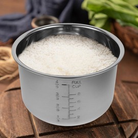 ABOOFAN Rice Cooker Liners, 5L Stainless Steel Inner Cooking Pots Rice Cooker Insert Replace Liner Pot Replacement Rice Container for Electric Cooker Accessories