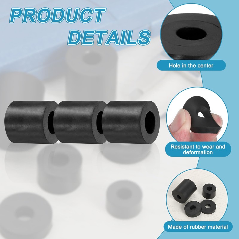 QUARKZMAN Pack of 8 Rubber Washers Rubber Spacer 20 mm