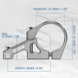 BUCKLOS Direct Mount Mountain Bike Stem 31.8mm 35mm Bar Clamp for Dual Crown Forks, 2 Pieces Lightweight Split Design MTB Stem for Downhill, All Mountain, Enduro, Freeride