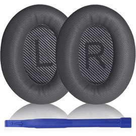 Aiivioll QC45 - almohadillas para orejas de repuesto para auriculares inalámbricos Bose QC45, piel más suave, espuma de alta densidad con cancelación de ruido, pieza de reparación de almohadillas para orejas (gris oscuro + negro)